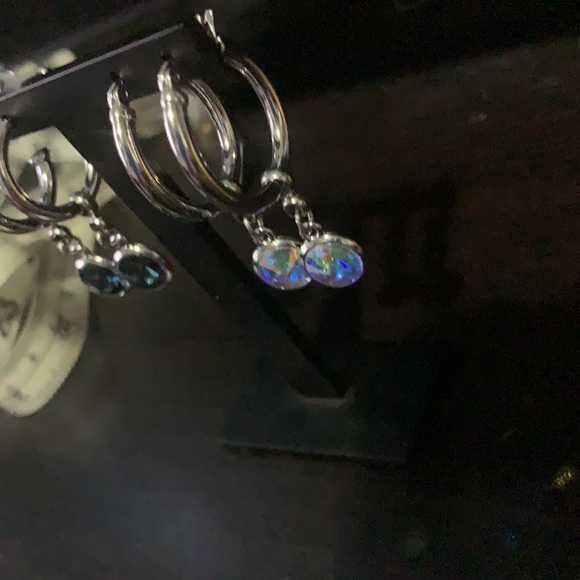 COPY - COPY - NWOT MYKA BRIGHT RHODIUM SILVER Med. HOOP … - Picture 13 of 13